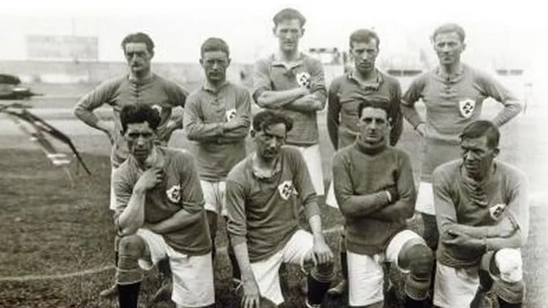 Members of the Ireland soccer team at the 1924 Olympics in Paris. The team would lose to the Netherlands in the quarterfinals. Photo: Getty Images