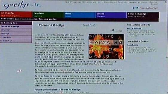Homepage of gaeilge.ie in 2004
