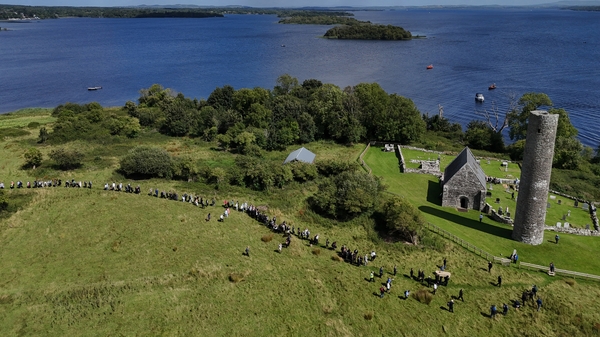 The funeral of writer Edna O'Brien takes place on Holy Island in Co Clare