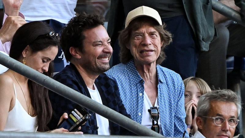 Jimmy Fallon and Mick Jagger at the Olympics in Paris