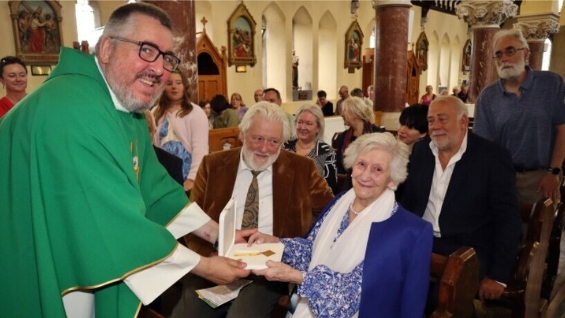 Norah Breslin was presented with the Benemerenti Medal at a ceremony in her local church