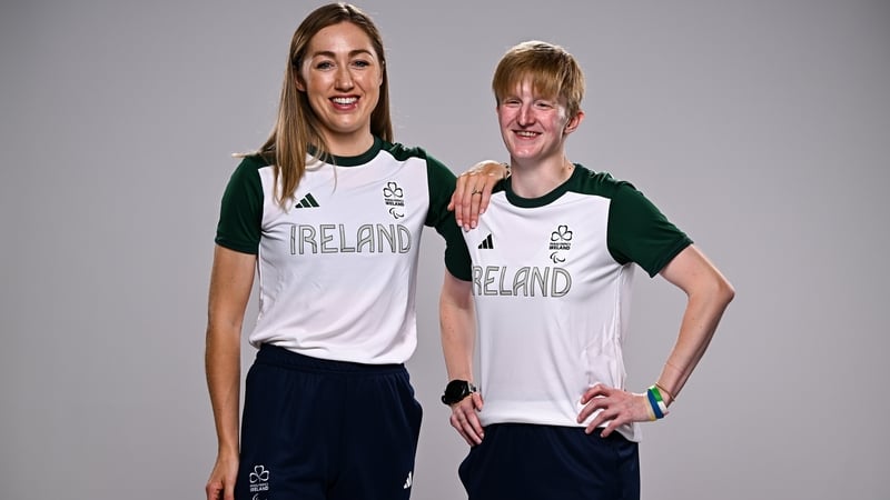 Catherine Sands, left, and para-triathlete Chloe MacCombe