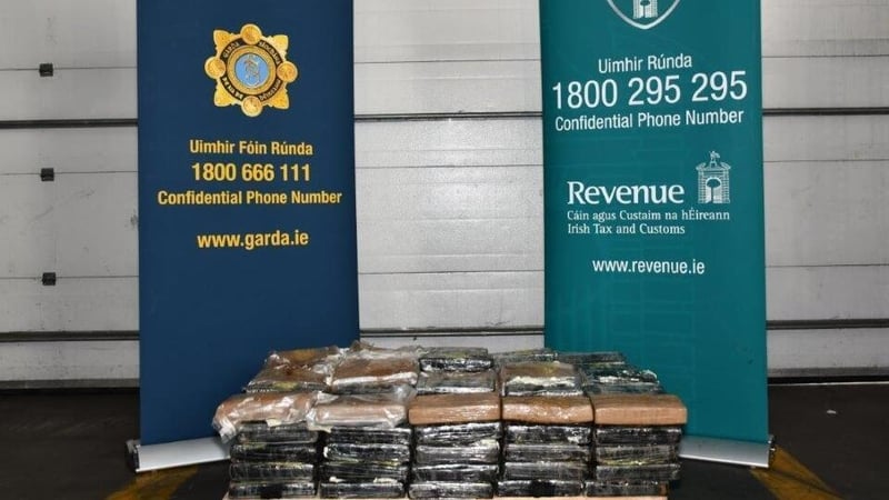 The drugs were found in a freight container at Dublin Port