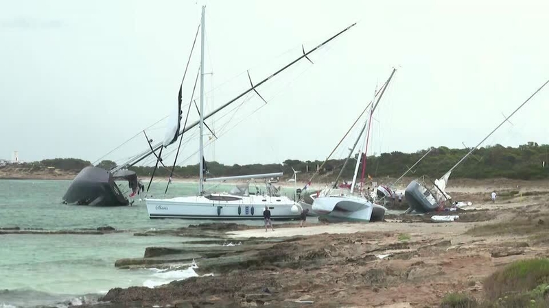 An orange alert is in effect for the Balearic Islands due to the high risk of storms
