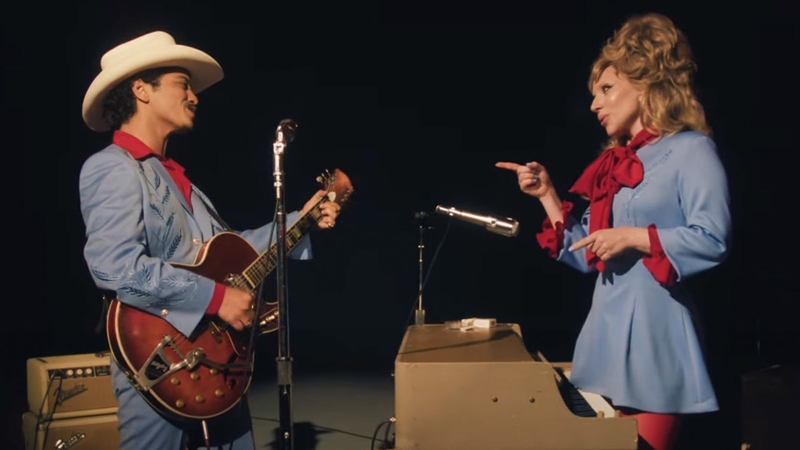 The Grammy winners have donned a retro Nashville style for the video