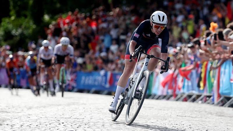 Pfeiffer Georgi in action recently during the Olympic Games road race in Paris