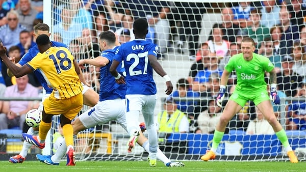 Danny Welbeck guides home Brighton's second goal