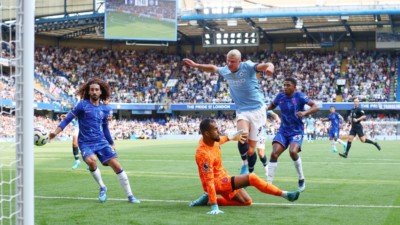 Erling Haaland slips home the opening goal as Man City dispatch Chelsea at Stamford Bridge