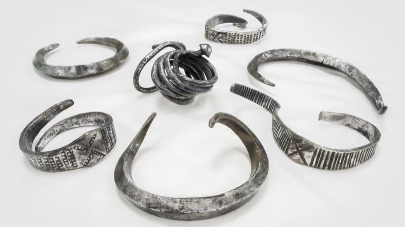 The bracelets date from the ninth century (Image: Moesgaard Museum)