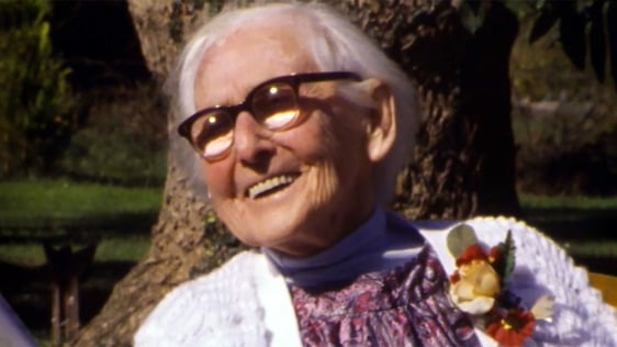 Katie Ryan celebrates her 100th birthday in Murroe, County Limerick, 1984