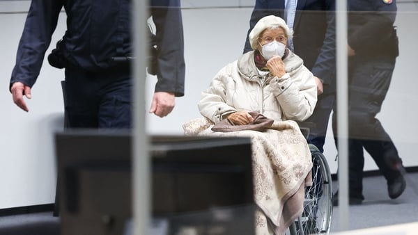 Irmgard Furchner pictured in court in December 2022
