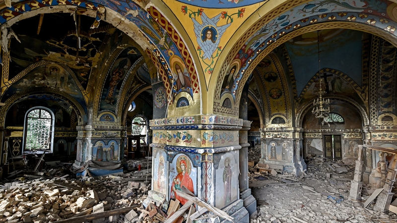 Russia shelled the Church of the Nativity of the Blessed Virgin Mary in Novoekonomichne last week. The church is one of many in Ukraine not linked to the Russian Orthodox Church
