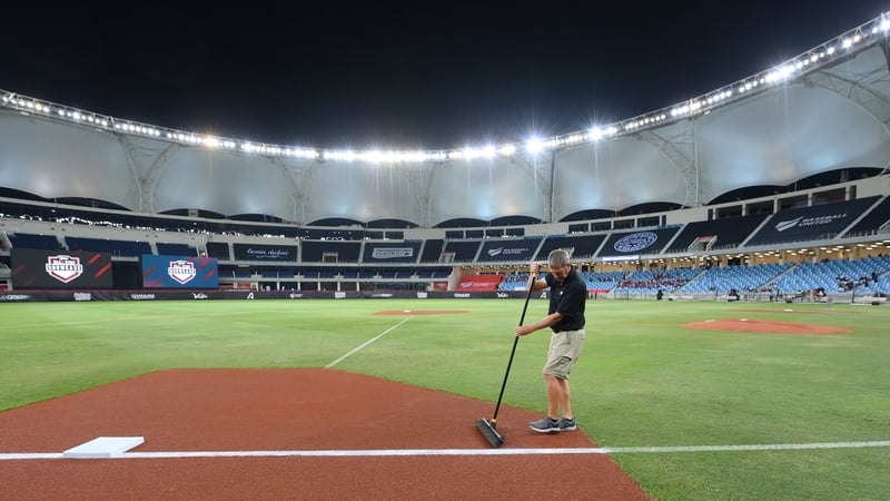 The Dubai cricket stadium recently hosted a baseball showcase event