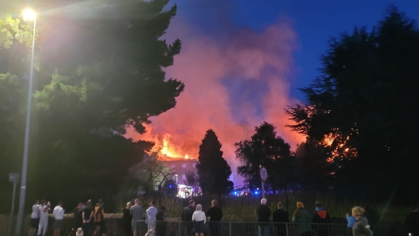 Dublin Fire Brigade said smoke is drifting across the M50