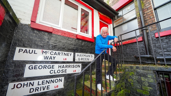 Original Beatles drummer Pete Best ar The Casbah Coffee Club, in West Derby, Liverpool,