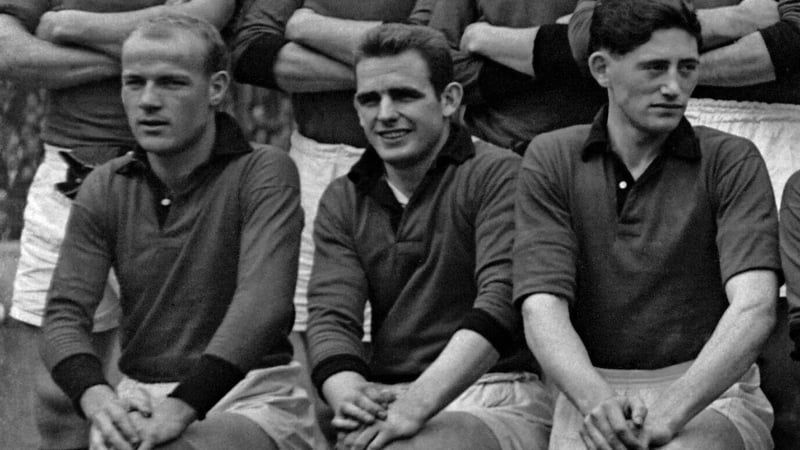 Eddie McKay (C) before the 1960 All-Ireland final against Kerry