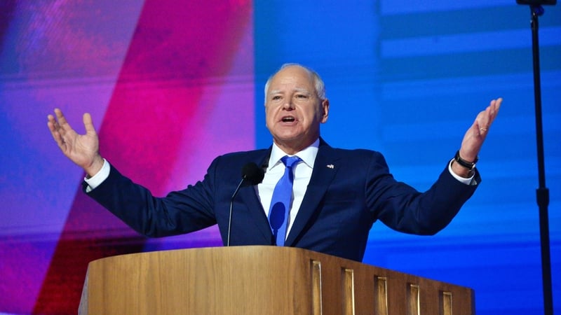 Tim Walz formally accepted the nomination as Kamala Harris' running mate