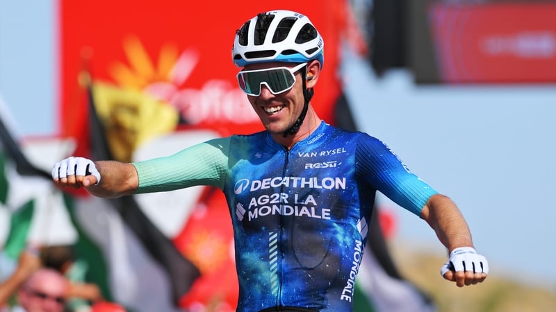 Ben O'Connor celebrates his stage success