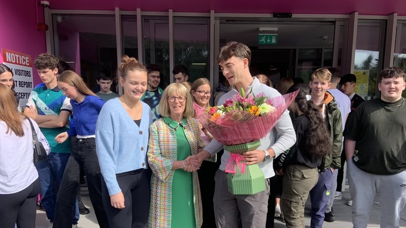 Students at Athlone Community College said goodbye to their principal Eileen Donohoe today