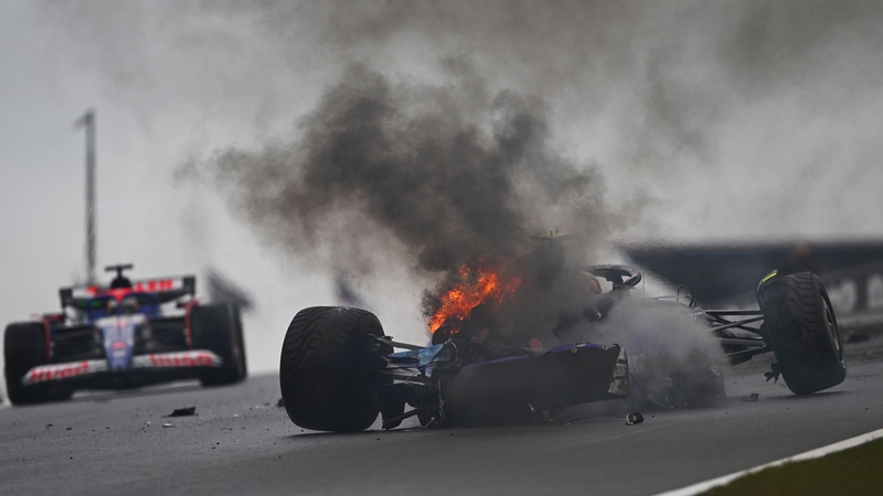 "Jump out. The car is on fire," race engineer Gaetan Jago warned his driver on the radio