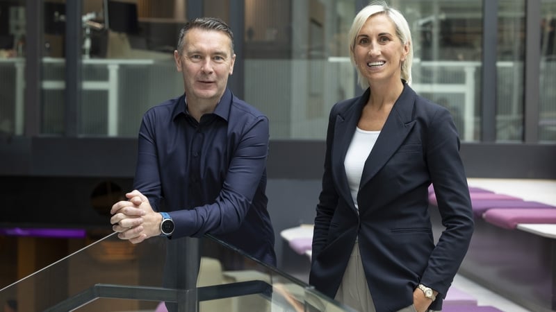 AIB Managing Director Retail Banking, Geraldine Casey and former Armagh footballer, Oisín McConville