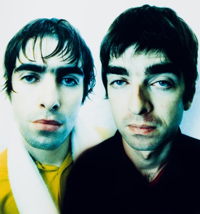 Liam Gallagher and Noel Gallagher, pictured in Gloucester, UK, 1995. Photo by Niels van Iperen/Getty Images.