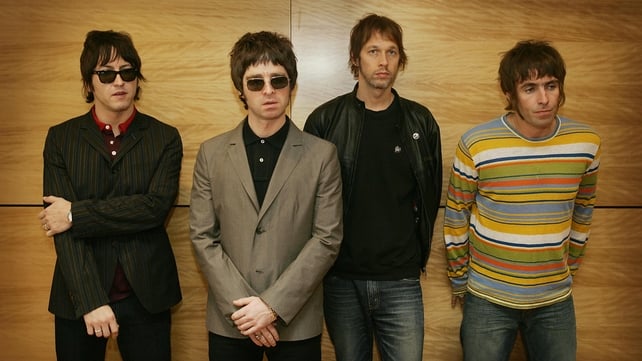 L-R Gem Archer, Noel Gallagher, Andy Bell and Liam Gallagher at a photocall in Hong Kong in 2006. Photo by Mike Clarke/AFP via Getty Images.