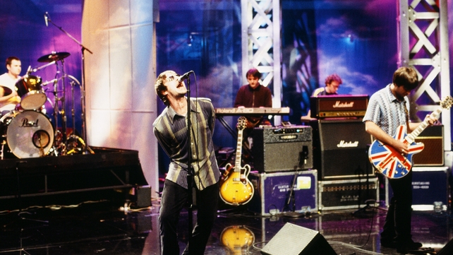 Oasis performing on The Tonight Show with Jay Leno, 1998. Photo by Margaret Norton/NBC/NBCU Photo Bank.