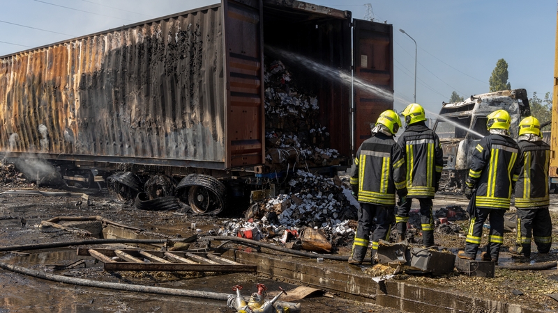 Bhí cathair Odesa in iardheisceart na hÚcráine ar cheann de na háiteanna a hionsaíodh inné