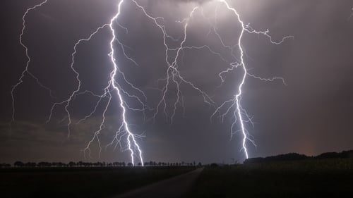 Lightning strikes are common in India during the June-September monsoon rains (Stock image)