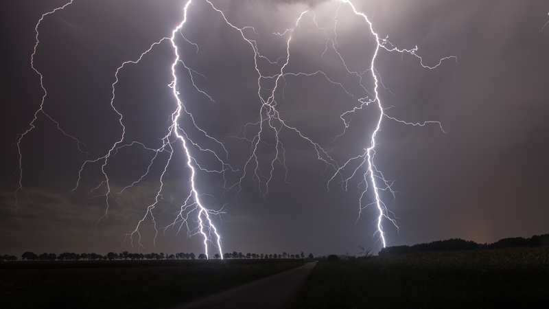 Lightning strikes are common in India during the June-September monsoon rains (Stock image)