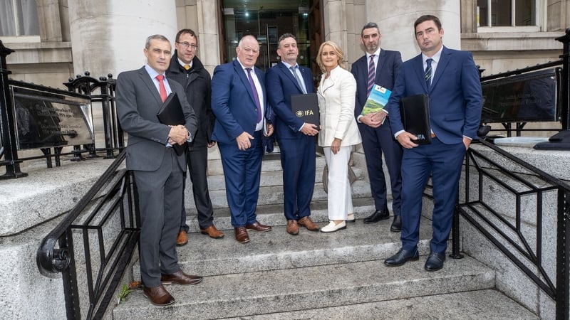 The IFA delegation, led by IFA President Francie Gorman, ahead of the pre-Budget meeting with the Minister for Finance Jack Chambers and the Minister for Public Expenditure and Reform Paschal Donohoe