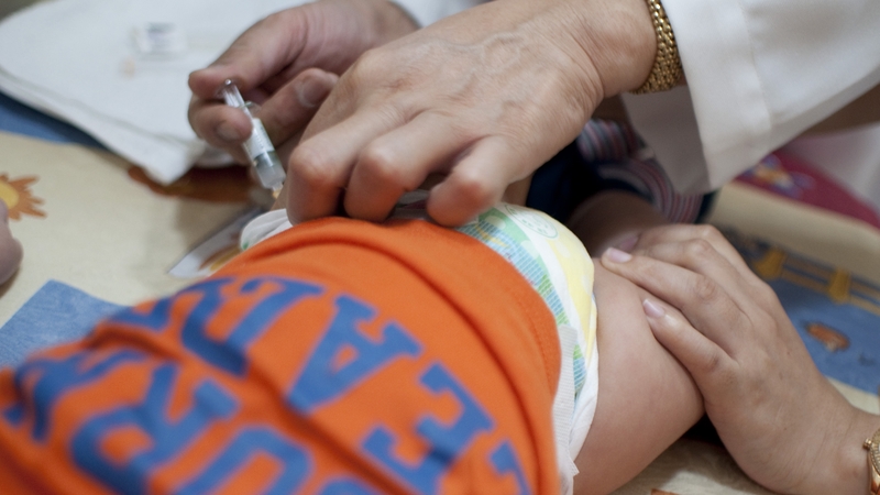 Four out of a hundred newborn babies are hospitalised due to RSV. The Cabinet approved the vaccination programme in June (stock image)