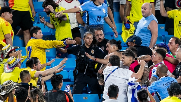 The Liverpool striker confronting Colombia supporters