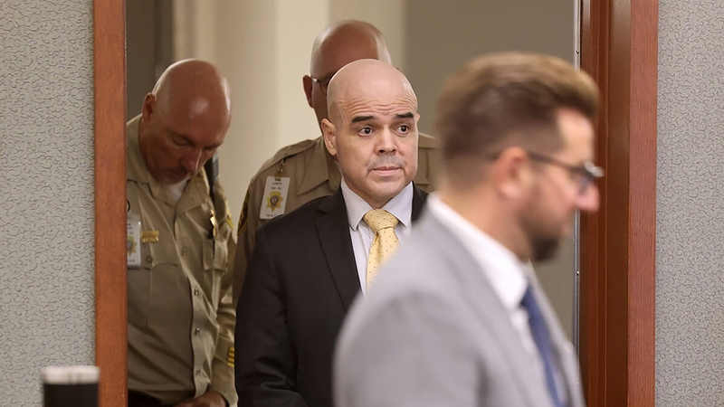 Robert Telles (C), former Clark County public administrator, was convicted of murder with a deadly weapon