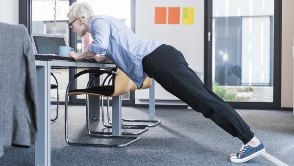 'For desk workers, taking strength breaks has been shown to immediately increase blood flow, improve brain function and reduce the feelings of fatigue.' Photo: Getty Images