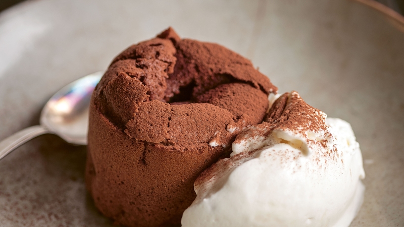Matt Tebbutt's chocolate pudding and mascarpone ice cream