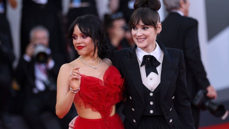 Winona Ryder and Jenna Ortega at the Venice Film Festival (AP/PA)