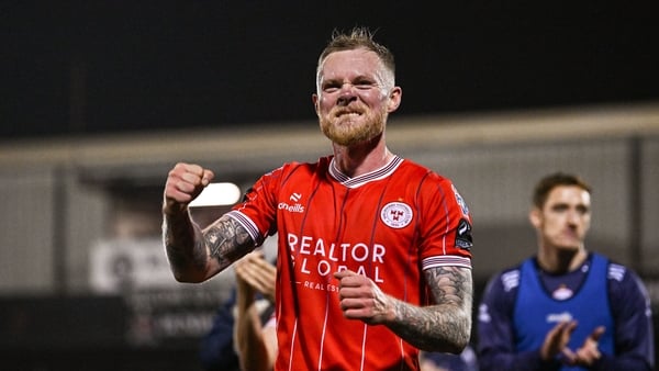 Aiden O'Brien celebrates securing three points for Shels