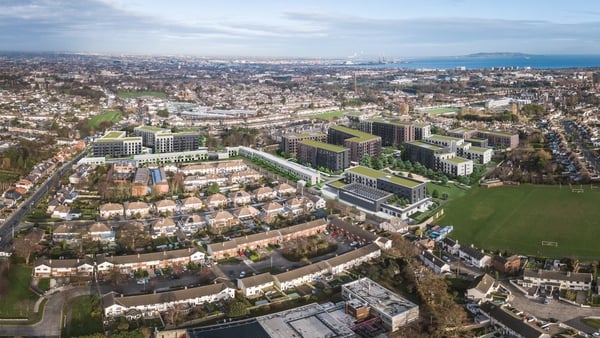 A computer generated image of the planned Dundrum Central site