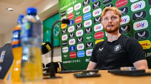 Liam Scales speaking to the press on Tuesday