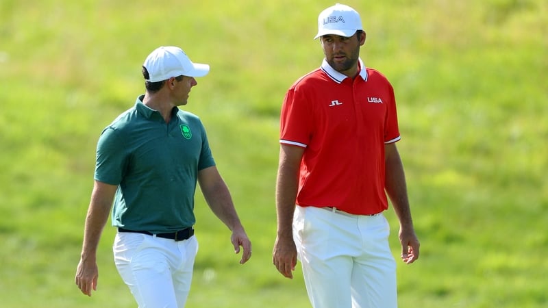 McIlroy and Scheffler during this summer's Paris Olympics