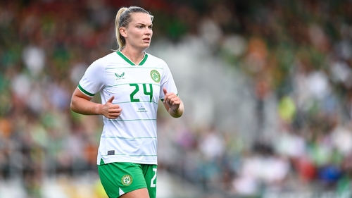 Saoirse Noonan in action for the Republic of Ireland against Zambia last year
