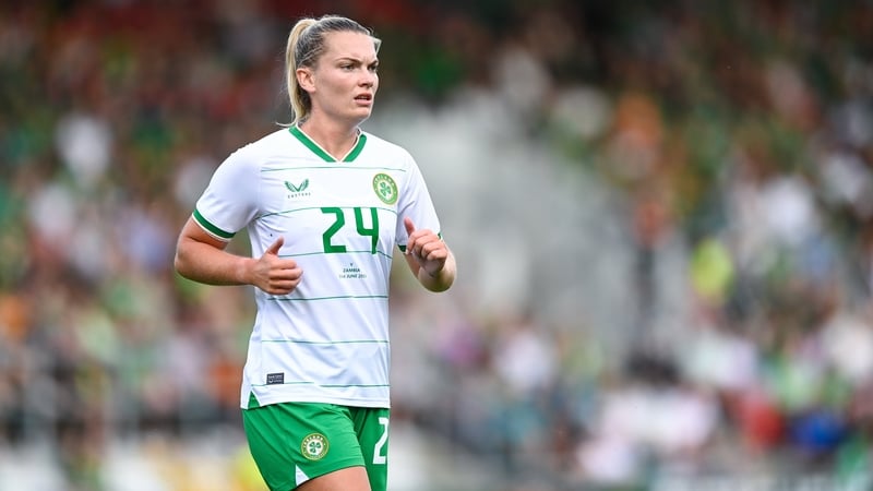 Saoirse Noonan in action for the Republic of Ireland against Zambia last year