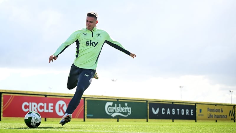 Evan Ferguson training on Wednesday in Dublin