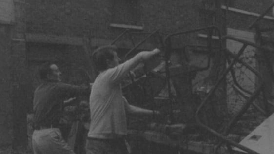Bogside barricades are removed, Derry (1969)