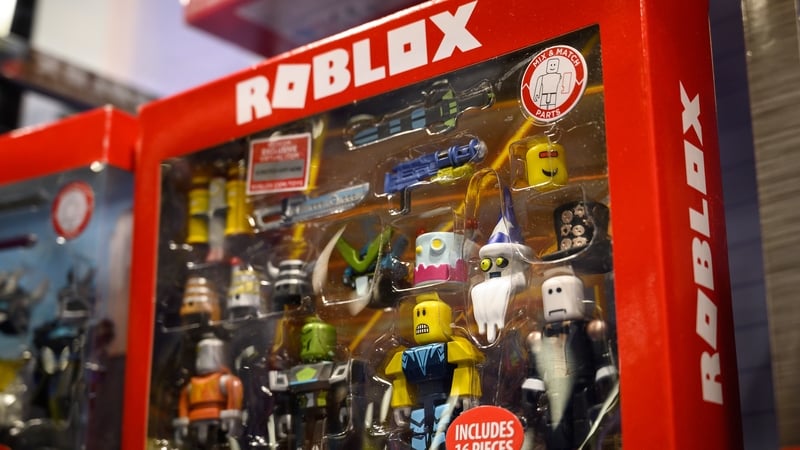 A selection of Roblox toys seen on a display