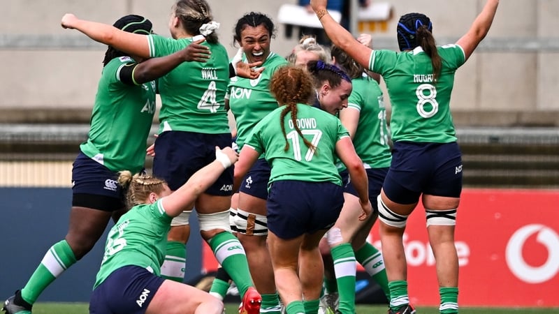 Ireland celebrate securing World Cup qualification in April