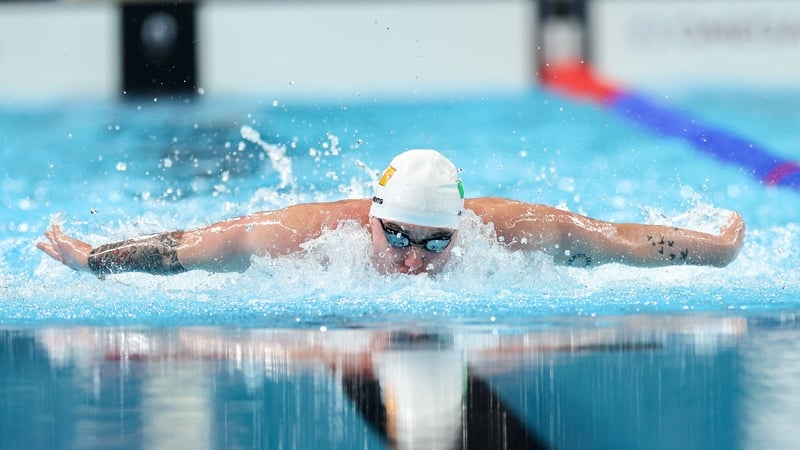Barry McClements in action during the men's S9 100m butterfly final
