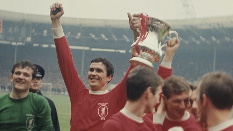 Ron Yeats raises the FA Cup in 1965